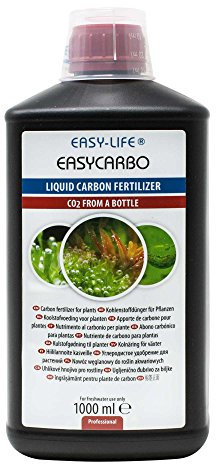 Easy-Life EasyCarbo Fuente de Carbono Líquido para Acuarios Plantados, Fertilizante de CO2 Altamente Efectivo Que Promueve el Crecimiento, Solución Que Previene y Combate Activamente Las Algas, 1L