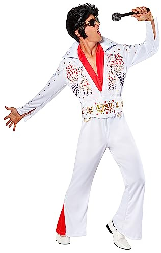 Rubies 889050L Elvis Deluxe Ad Costume, white, L Halloween Halloween