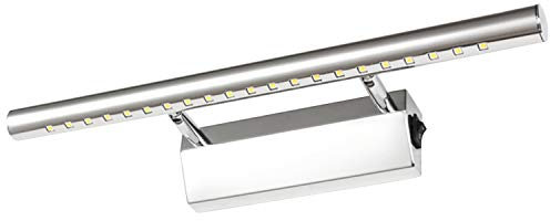 Dailyart 5W LED Spiegelleuchte Spiegellampe Spiegellicht mit Schalter aus Edelstahl 180° einstellbar LED Bad Beleuchtung Schranklampe Wandleuchte IP44 Kaltweiß 6000~7000K