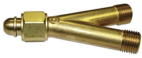 Western Enterprises 101 Y Connections, 200 PSIG, Brass, Oxygen, 9/16 - 18 (M), Female/Male Connection, 0.5 Length, B-Size/B-Size