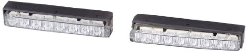 HELLA 2PT 980 860-801 LED-Tagfahrleuchtensatz - LEDayLine 15 - 12V - rechteckig - Einbau - Lichtscheibenfarbe: glasklar - Kabel: 2800mm - Fahrzeugfront - Set