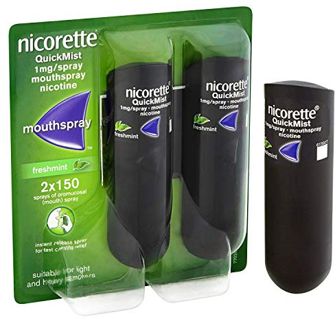 6 x Nicorette QuickMist 1mg/Spray Mouthspray Freshmint 2 x 150 Sprays