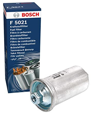 Bosch Filtro benzina F5021 - Separa le particelle dal carburante, protegge il sistema di iniezione