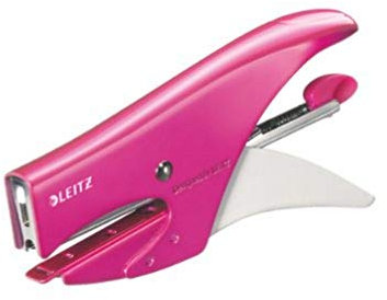 Leitz 55312023 Heftzange (Inkl. 1000 P2 Heftklammern Nr. 10) metallic pink
