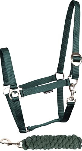 Harry's Horse Halfterset Initial, Farbe:Green, Größe:cob