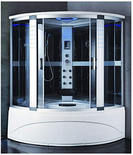 Bagno Italia Cabina con vasca Idromassaggio 150x150 semicircolare box doccia full optional Bluetooth I