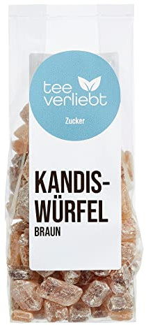 teeverliebt - Würfelkandis braun grob I 5x 250g braune Kluntjes I Kandis-Würfel mit leckerer Karamell-Note - klassischer brauner Kandis-Tee-Zucker I Kluntje Kandis-Zucker braun 5x 250 g