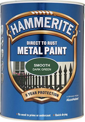 Hammerite 5084893 Direct to Rust Metal Paint 5 L - Smooth Dark Green