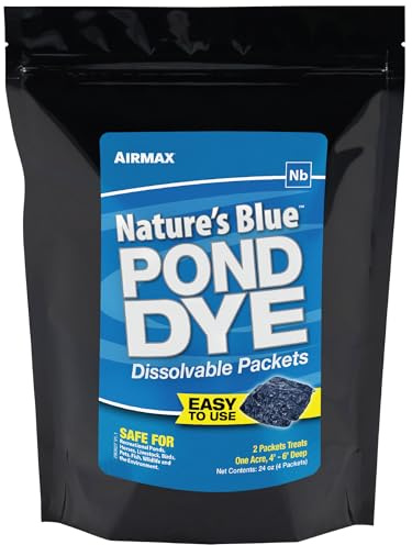 Airmax Nature's Blue Pond Dye Packets, 4 Soluble Packets