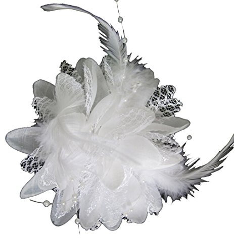 Cheerlife Elegante Damen Accessoires Haarblumen Haarblüte Haarspange Haarschmuck Broschen Ansteckblume viele Farben Weiß