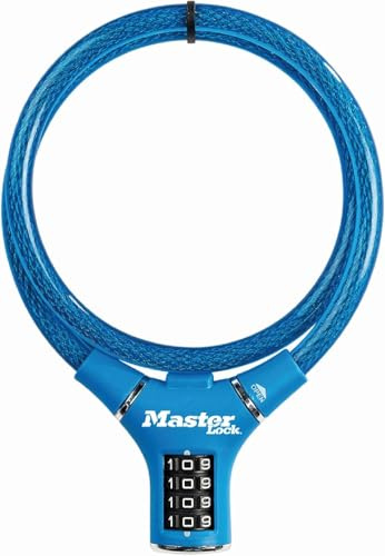 MASTER LOCK Cykelkabellås [Kombination] [90 cm kabel] [Utomhus] 8229EURDPROCOL - Perfekt för cykel, elcykel, skateboards, barnvagnar, gräsklippare och andra utomhusutrustningar