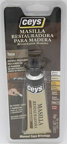 Ceys - Masilla reparadora par madera - Repara pequeños agujeros - Color Teca