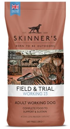Skinners Field & Trial Working 23, 2.5kg, Complete Dry Adult Dog Food, For Active Dogs, with Beef