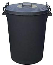 KetoPlastics ® 110 Litre Black Bin/Refuse Bin With Lockable Lid (Made In The UK)