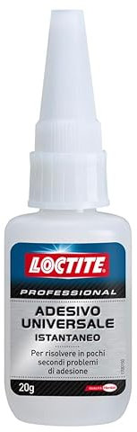 Loctite Adesivo Universale Istantaneo, Colla cianoacrilica universale, Cianoacrilato trasparente, Colla per metallo e gomma, 1 Tubetto da 20g