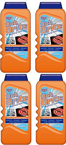 4 x Homecare Hob Brite Hob Cleaner Removes Burnt On Food 250ml