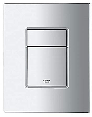 GROHE Skate Cosmopolitan Flush Plate for Concealed Gd2 Cisterns, Water-Saving, Dual Flush with Start-and-Stop Activation, Easy to Install, Chrome, 38732000