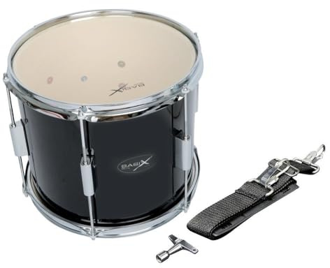 GEWA Marching Drum 12 x 10, wooden shell black, incl. carrying strap