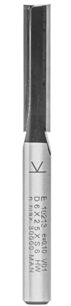 ENT 10213 Nutfräser HW, Schaft (S) 6 mm, Durchmesser (D) 6 mm, NL 25 mm, SL 32 mm, GL 61 mm