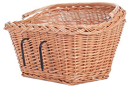 e-wicker24 Alles aus Weide Cestino da bicicletta in vimini, Stile retro