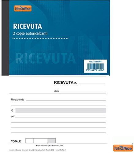 Blocco Ricevuta Generica 2 Copie Autoricalcanti 50 Moduli A6 Ufficio Cancelleria NickOffice