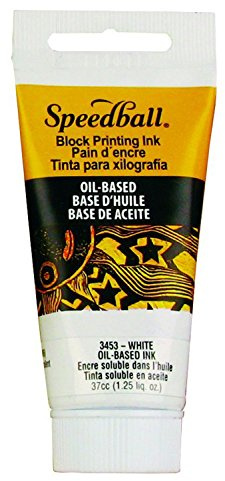 Speedball Oil Block Printing Ink 37cc White by Speedball