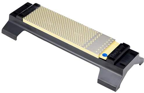 DMT DuoSharp®Plus™ Diamant Schleifstein 8 mit Basis Extragrob/Grob | Doppelseitiger Messerschärfer in Profiqualität | 20cm Wetzstein für Messer und Werkzeuge | Made in USA | WM8CX-WB