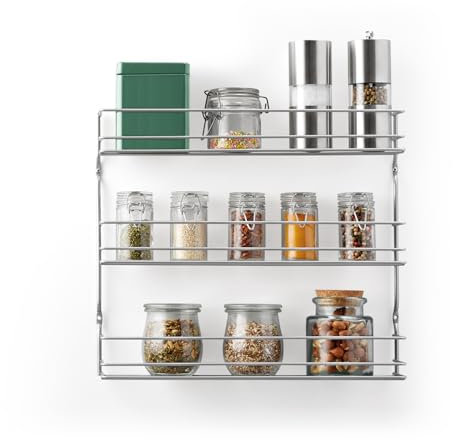 Metaltex 364633095 Gewürzregal Pepito mit 3 Etagen, Silber
