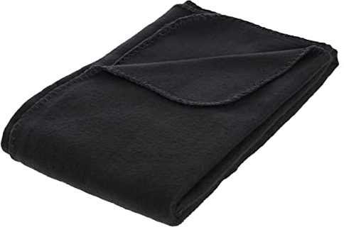 Atmosphera - Fleecedecke - Fleece - schwarz - 125x150 cm - Schwarz