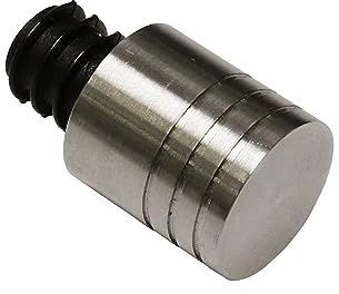 Gardinia Endstück für Gardinenstangen und Vorhangstangen mit Ø 12 mm, 1 Stück, New York Zylinder, Metall