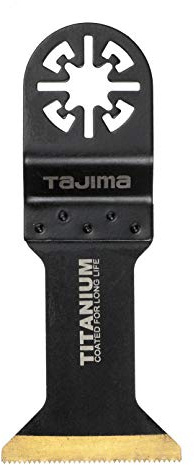 Tajima Sägezubehör (Sägeblatt für Multitool Schnitte in Holz, Kunststoffe, Universalaufnahme 44 mm Titan-Bi-Metall), MBT44