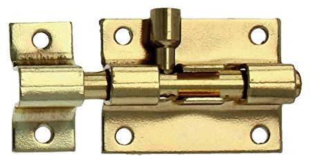 MS Beschläge Grendelriegel Türriegel Schubriegel Bolzenriegel Messing poliert Diverse Größen (50mm)