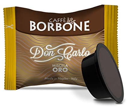 Caffè Borbone Don Carlo, Miscela Oro - 100 Capsule - Compatibili con le Macchine ad uso domestico Lavazza* A Modo Mio*