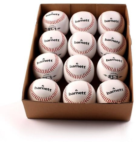 BS-1 - Pallone da baseball da allenamento, misura 22,9 cm, colore: bianco, 1 dozzina