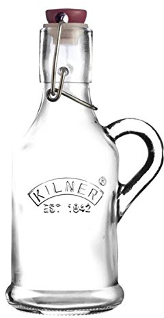 Kilner Handled Clip Top Bottles 200ml - Case of 12 Preservation Bottles, Decanting Bottles