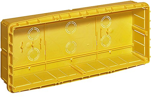 Bticino 16208 Scatola di Derivazione da Incasso Predisposta per Suddivisione in 3 Scomparti, Giallo