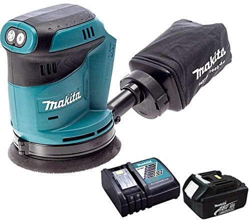 Makita DBO180Z Exzenterschleifer, 18 V, Li-Ion, 1 x 3 Ah Akku und Ladegerät