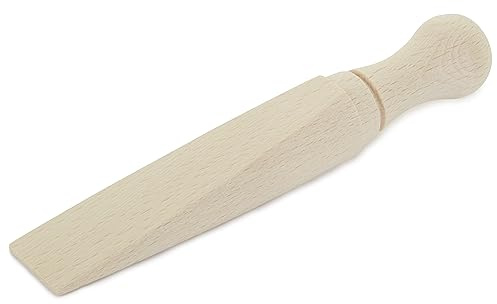 Türstopperkeil aus traditioneller Buche von Apollo. | Türstopper aus natürlichem Buchenholz, einfacher Griff, universell für die meisten Zuhause, Schulen oder Büros, 15 x 3 x 3 cm