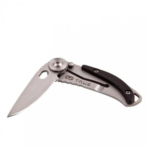 True Utility Skeletonknife - Kleines Taschenmesser mit Skelettrahmen - Klappmesser, Werkzeug - Leicht und Einfach zu Transportieren | Einhandöffnung, Klingenverriegelung, Gürtelclip, Schlüsselring, kompakte EDC-Bauform