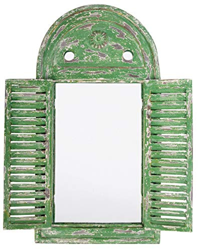 Esschert Design Green Louvre Mirror