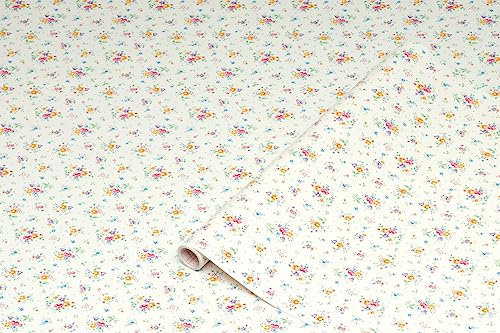 d-c-fix Klebefolie Dekore Sunflor weiß selbstklebende Folie wasserdicht realistische Deko für Möbel, Tisch, Schrank, Tür, Küchenfronten Möbelfolie Dekofolie Tapete 45 cm x 2 m