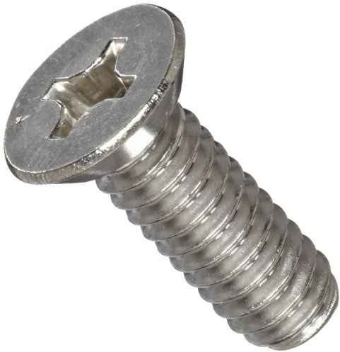 Small Parts 18-8 Stainless Steel Machine Screw, Plain Finish, Flat Head, Phillips Drive, Meets ASME B18.6.3, 1/2 Length, Fully Threaded, #8-32 UNC Threads (Pack of 100)