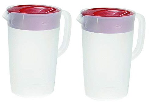 Rubbermaid 1 Gallon Servin' Saver Pitcher (Set of 2), 1, Red