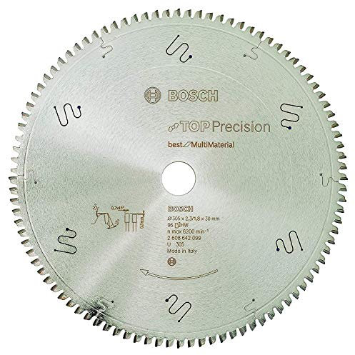 BOSCH Kreissägeblatt Top Precision Best für Multi Material, 305 x 30 x 2,3 mm, 96, 2608642099