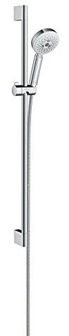 hansgrohe Crometta 100 Duschset 0,90m, 3 Strahlarten, Weiß/Chrom