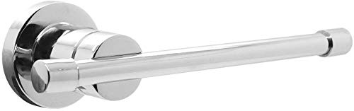 ECOSPA Toilet Roll Paper Holder in Chrome with Modern Round Design and Easy Fixing Kit