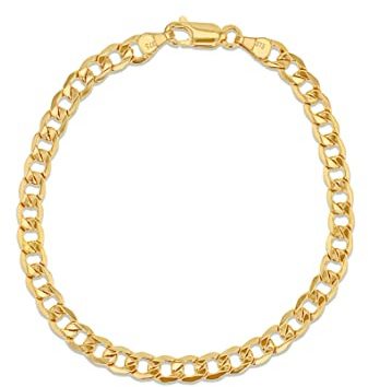 Carissima Gold Damen 9k (375) Gelbgold Hollow 5mm Panzerkette-Armband