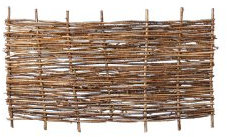 Haselnuss-Zaun/Sichtschutz aus Haselnuss-Holz im Maß 180 x 90 cm (Breite x Höhe) als robuste Flechtzäune/Zaunelemente aus Natur-Material im Garten