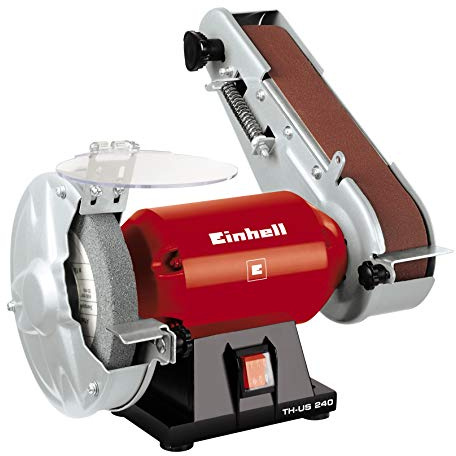 Einhell Tourêt de ponçage TH-US 240 (240 W, Dimensions de la bande de ponçage : 50 x 686 mm, 4 patins en caoutchou anti-vibrations), Rouge