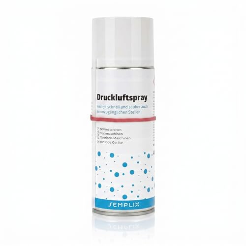 SEMPLIX Druckluft-Reiniger 400ml Dose: Entfernt Staub Flusen Fadenreste sonstige Verunreinigungen | Pressluftdose Air Duster Druckluftdose Luftspray